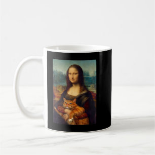 Mona Lisa + Cat T-Shirt T-Shirt Koffiemok