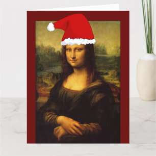 MONA LISA CHRISTMAS PÈRE NOËL LISTE NAÏGHTY CARTES