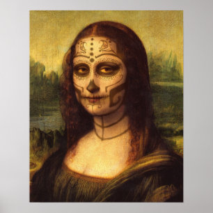 Mona Lisa Day of the Dead Poster 16"X20"