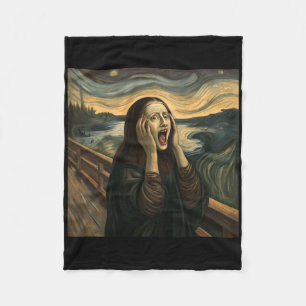 Mona Lisa De schreeuw Halloween Kostuum Party Art Fleece Deken