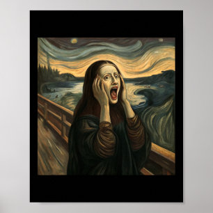 Mona Lisa De schreeuw Halloween Kostuum Party Art Poster