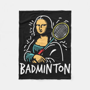 Mona-lisa Dminton - Grappige Mona-lisa Dminton Lov Fleece Deken