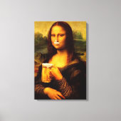 Mona Lisa drink bierbierliefhebbers Canvas Afdruk (Voorkant)