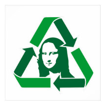 Mona Lisa Eco-Vriendelijk Recycling Symbool Kunst