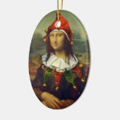 Mona Lisa Elf kerstversiering Keramisch Ornament (Links)