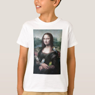 Mona Lisa en Budgies T-shirt