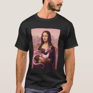 Mona Lisa en haar huisdier Draak Leonardo's huisdi T-shirt