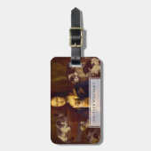 Mona Lisa en haar kat Bagagelabel (Voorkant verticaal)