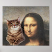 Mona Lisa en haar kat Poster (Voorkant)