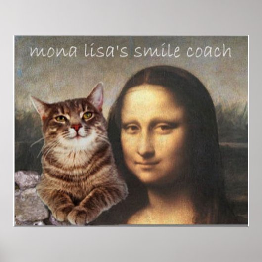 Mona Lisa en haar kat Poster (Voorkant)