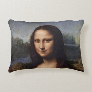 Mona Lisa en Leonardo da Vinci/ Italië Accent Kussen