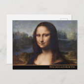 Mona Lisa en Leonardo da Vinci/ Italië Briefkaart (Voorkant / Achterkant)
