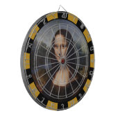 Mona Lisa en Leonardo da Vinci/ Italië Dartbord (Voorkant Links)