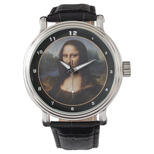 Mona Lisa en Leonardo da Vinci/ Italië Horloge (Voorkant)