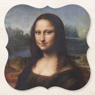 Mona Lisa en Leonardo da Vinci/ Italië Kartonnen Onderzetters