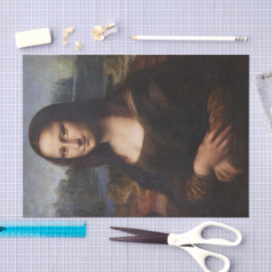 Mona Lisa en Leonardo da Vinci/ Italië Tissuepapier