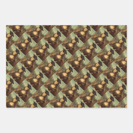 Mona Lisa en Vrienden Afstuderen Inpakpapier Vel (Voorkant)