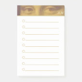 Mona Lisa Eyes & Monogram Lined Post-it® Notes (Voorkant)