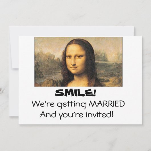 Mona Lisa, Faire-part de mariage 5x7 (Devant)