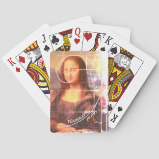 Mona Lisa Fibonacci Spiral Aangepaste tekst Pokerkaarten