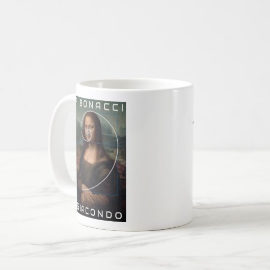 Mona Lisa Fibonacci Spiral Gold Ratio Aangepaste t Koffiemok (Voorkant links)