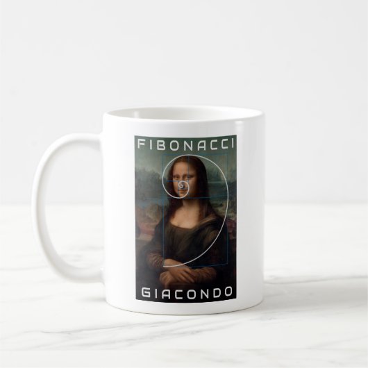 Mona Lisa Fibonacci Spiral Gold Ratio Aangepaste t Koffiemok (Links)