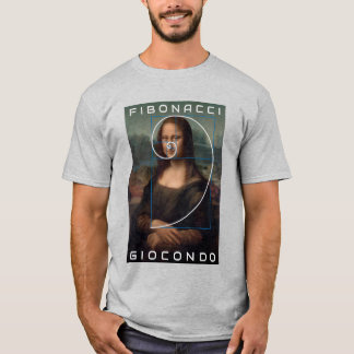 Mona Lisa Fibonacci Spiral Gold Ratio Aangepaste t T-shirt