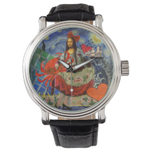 Mona Lisa Fun Zodiac Whimsical Horloge