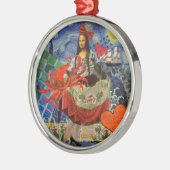 Mona Lisa Fun Zodiac Whimsical Metalen Ornament (Links)