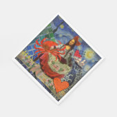 Mona Lisa Fun Zodiac Whimsical Servet (Hoek)