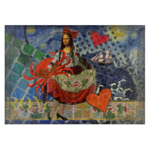 Mona Lisa Fun Zodiac Whimsical  Snijplank