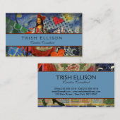 Mona Lisa Fun Zodiac Whimsical Visitekaartje (Voorkant / Achterkant)