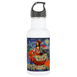 Mona Lisa Fun Zodiac Whimsical Waterfles