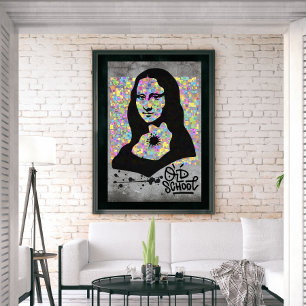Mona Lisa Graffiti Street Art Pop Cultuur Poster