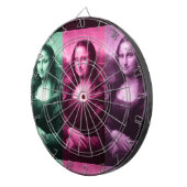 Mona Lisa Green Pink Paars Dartbord (Voorkant Rechts)