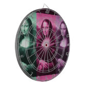 Mona Lisa Green Pink Paars Dartbord (Voorkant Links)