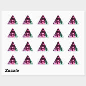 Mona Lisa Green Pink Paars Driehoek Sticker (Vel)
