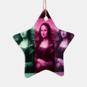 Mona Lisa Green Pink Paars Keramisch Ornament (Rechts)