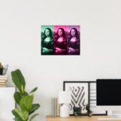 Mona Lisa Green Pink Paars Poster (Thuiskantoor)