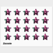 Mona Lisa Green Pink Paars Ster Sticker (Vel)