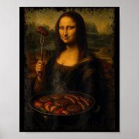 Mona lisa grillt bbq grappig