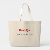 Mona Lisa Grote Tote Bag (Achterkant)