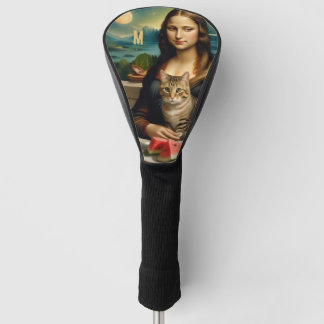 Mona Lisa & haar kat monogram Golfheadcover