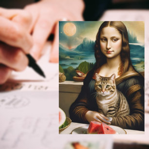 Mona Lisa & haar kat - Zomer vibes \ Briefkaart
