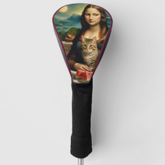 Mona Lisa & haar kat  -  Zomerstemming \ Golfheadcover