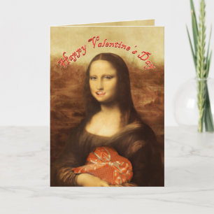 Mona Lisa Heart Valentijnsdag Kiss Feestdagen Kaart