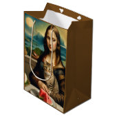 Mona Lisa &her cat  -  Summer vibes \ Medium Cadeauzakje (Voorkant Gekanteld)