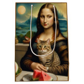 Mona Lisa &her cat  -  Summer vibes \ Medium Cadeauzakje (Achterkant)