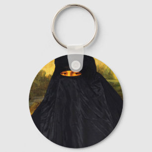 Mona Lisa Hidden Behind Burqa Sleutelhanger