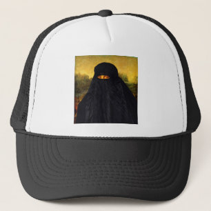 Mona Lisa Hidden Behind Burqa Trucker Pet